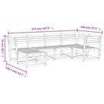 Casa si Gradina - Gradina si terasa - Mobilier exterior - Canapele si fotolii gradina - Canapea de gradina cu 6 locuri, maro ceruit, lemn masiv de pin - Infinity.ro