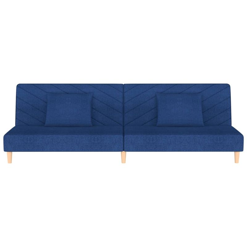 Casa si Gradina - Mobilier - Canapele si coltare - Canapele - Canapea extensibila cu 2 locuri, 2 perne, albastru, textil - Infinity.ro