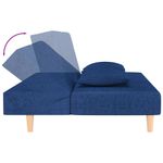 Casa si Gradina - Mobilier - Canapele si coltare - Canapele - Canapea extensibila cu 2 locuri, 2 perne, albastru, textil - Infinity.ro