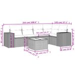 Casa si Gradina - Gradina si terasa - Mobilier exterior - Canapele si fotolii gradina - Set mobilier de gradina cu perne, 6 piese, negru, poliratan - Infinity.ro