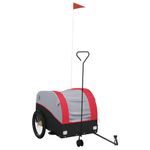 Sport si Outdoor - Ciclism - Accesorii pentru biciclete - Remorci biciclete - Remorca pentru biciclete, negru și rosu, 45 kg, fier, mărime 63x126x63 cm - Infinity.ro