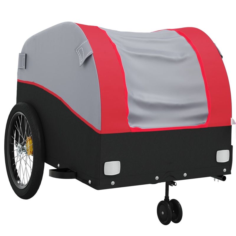 Sport si Outdoor - Ciclism - Accesorii pentru biciclete - Remorci biciclete - Remorca pentru biciclete, negru si rosu, 45 kg, fier - Infinity.ro