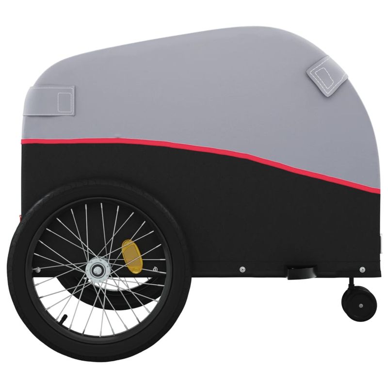 Sport si Outdoor - Ciclism - Accesorii pentru biciclete - Remorci biciclete - Remorca pentru biciclete, negru și rosu, 45 kg, fier, mărime 63x126x63 cm - Infinity.ro