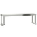 Casa si Gradina - Mobilier - Comode si corpuri - Corpuri bucatarie - Masa bucatarie cu raft superior, 110x55x120 cm, otel inoxidabil - Infinity.ro