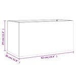 Casa si Gradina - Gradinarit si plante - Plante si ghivece - Ghivece si suporturi - Jardiniera, negru, 62x30x29 cm, otel laminat la rece - Infinity.ro