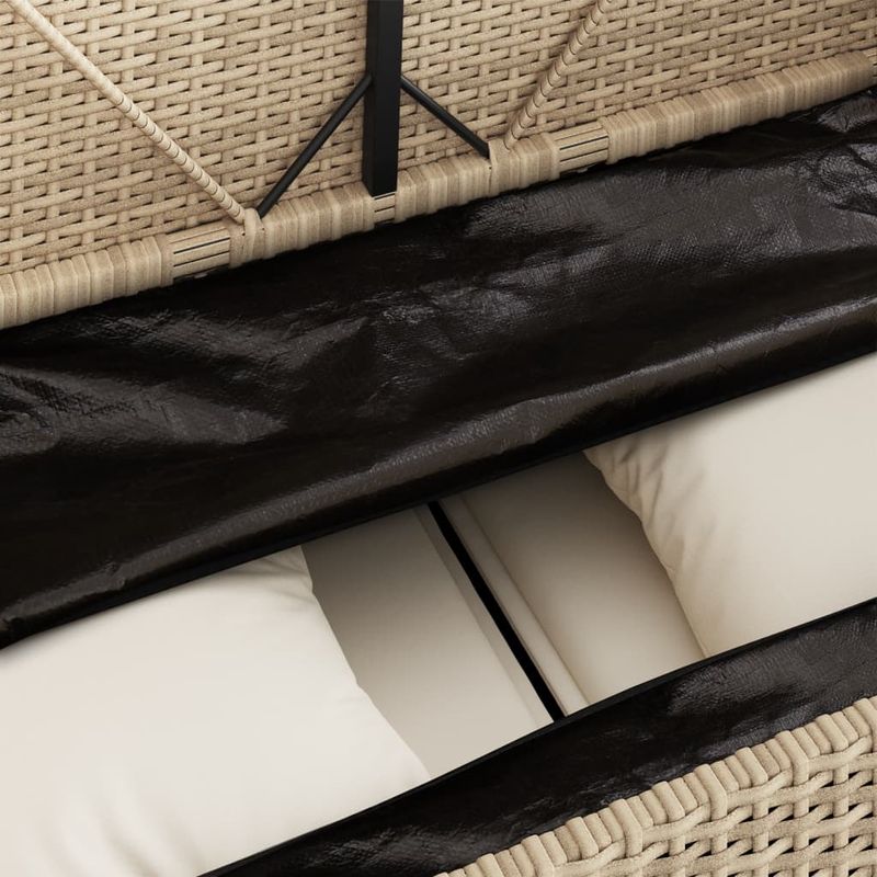 Casa si Gradina - Gradina si terasa - Mobilier exterior - Bancute de gradina - Banca de gradina cu perne, bej, poliratan - Infinity.ro