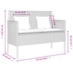 Casa si Gradina - Gradina si terasa - Mobilier exterior - Bancute de gradina - Banca de gradina cu perne, bej, poliratan - Infinity.ro