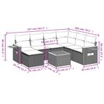 Casa si Gradina - Gradina si terasa - Mobilier exterior - Seturi mobila gradina - Set canapele de gradina, 8 piese, cu perne, bej, poliratan - Infinity.ro