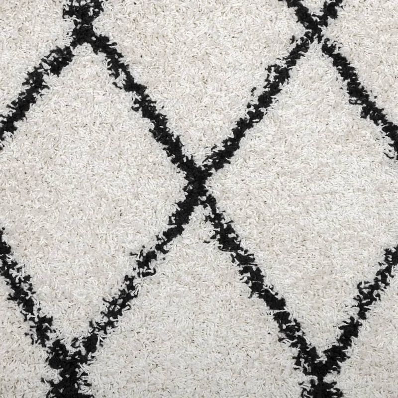 Casa si Gradina - Textile si covoare - Covoare - Covoare casa - Covor pufos modern, fir lung, crem si negru, Ø 280 cm - Infinity.ro