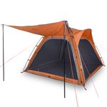 Sport si Outdoor - Camping - Corturi camping - Cort camping, 4 persoane, gri/oranj, impermeabil, setare rapida - Infinity.ro