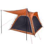 Sport si Outdoor - Camping - Corturi camping - Cort camping, 4 persoane, gri/oranj, impermeabil, setare rapida - Infinity.ro