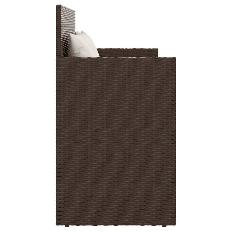 Casa si Gradina - Gradina si terasa - Mobilier exterior - Bancute de gradina - Banca de gradina cu perna, maro, poliratan - Infinity.ro