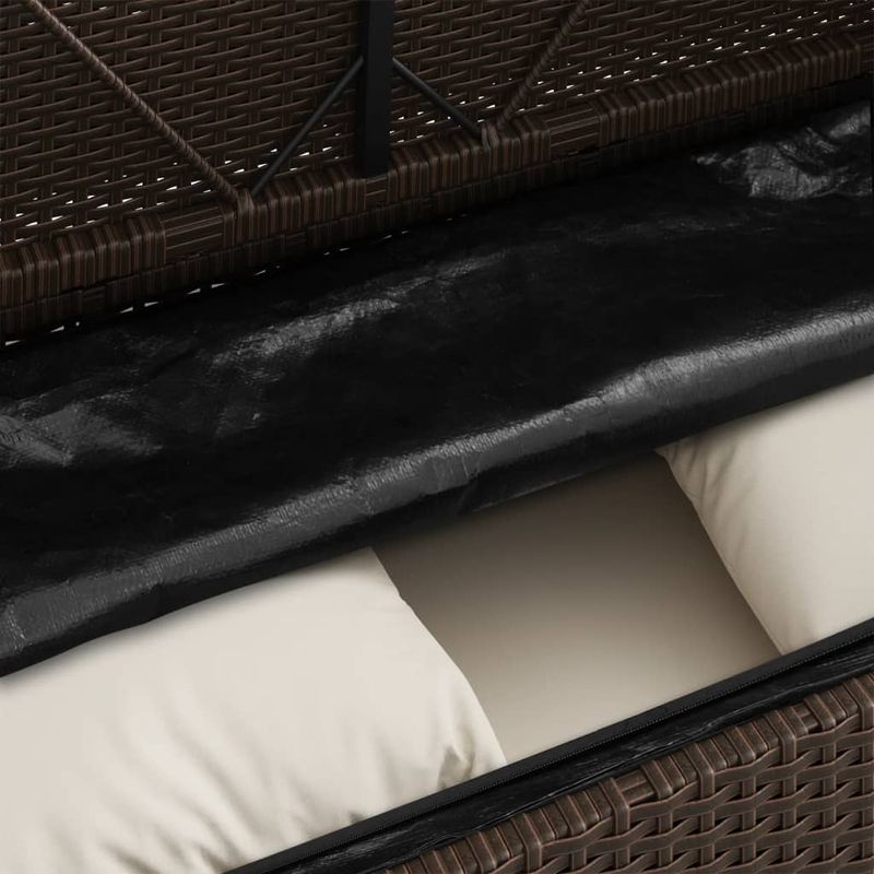 Casa si Gradina - Gradina si terasa - Mobilier exterior - Bancute de gradina - Banca de gradina cu perna, maro, poliratan - Infinity.ro