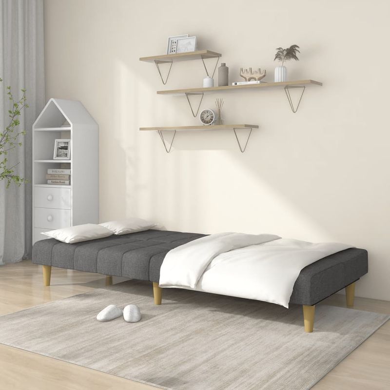 Casa si Gradina - Mobilier - Canapele si coltare - Canapele - Canapea extensibila cu 2 locuri, gri deschis, tesatura - Infinity.ro