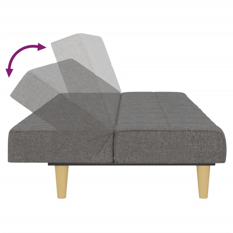 Casa si Gradina - Mobilier - Canapele si coltare - Canapele - Canapea extensibila cu 2 locuri, gri deschis, tesatura - Infinity.ro