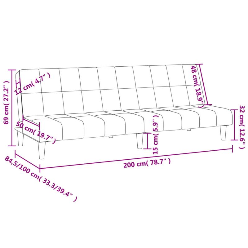 Casa si Gradina - Mobilier - Canapele si coltare - Canapele - Canapea extensibila cu 2 locuri, gri deschis, tesatura - Infinity.ro