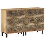 Casa si Gradina - Mobilier - Comode si corpuri - Comode - Dulapuri laterale, 2 buc., 60x33x75 cm, lemn masiv de mango - Infinity.ro