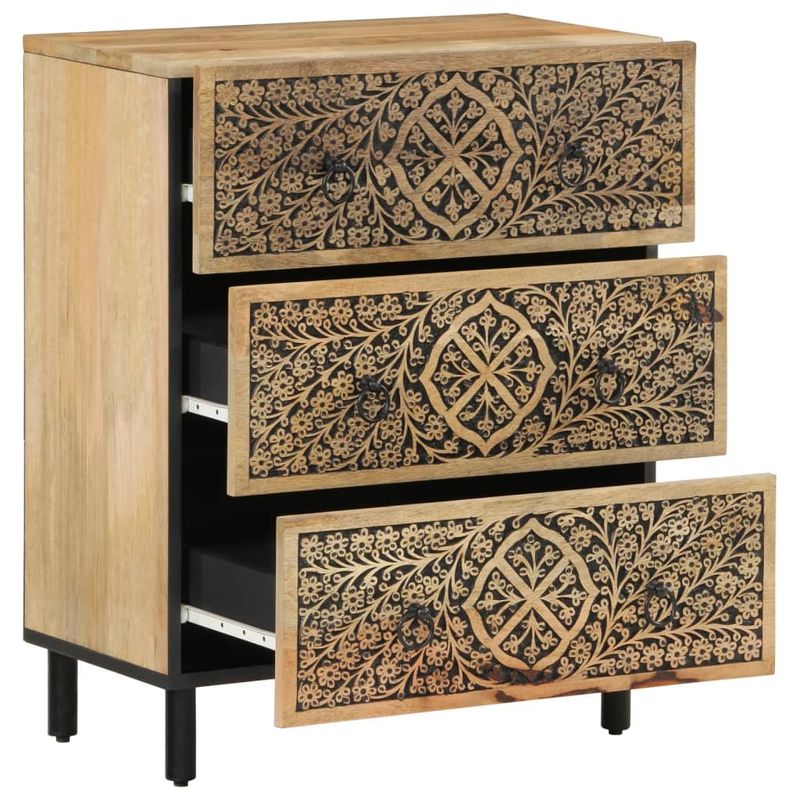 Casa si Gradina - Mobilier - Comode si corpuri - Comode - Dulapuri laterale, 2 buc., 60x33x75 cm, lemn masiv de mango - Infinity.ro