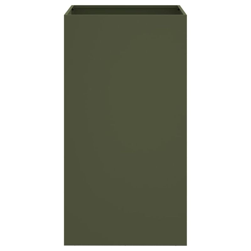 Casa si Gradina - Gradinarit si plante - Plante si ghivece - Ghivece si suporturi - Jardiniera, verde masliniu, 42x38x75 cm, otel laminat la rece - Infinity.ro