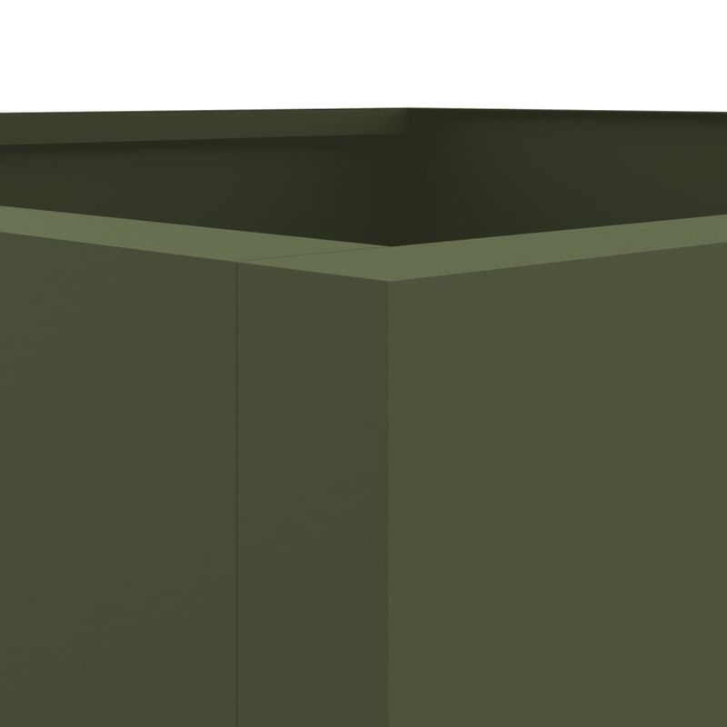 Casa si Gradina - Gradinarit si plante - Plante si ghivece - Ghivece si suporturi - Jardiniera, verde masliniu, 42x38x75 cm, otel laminat la rece - Infinity.ro