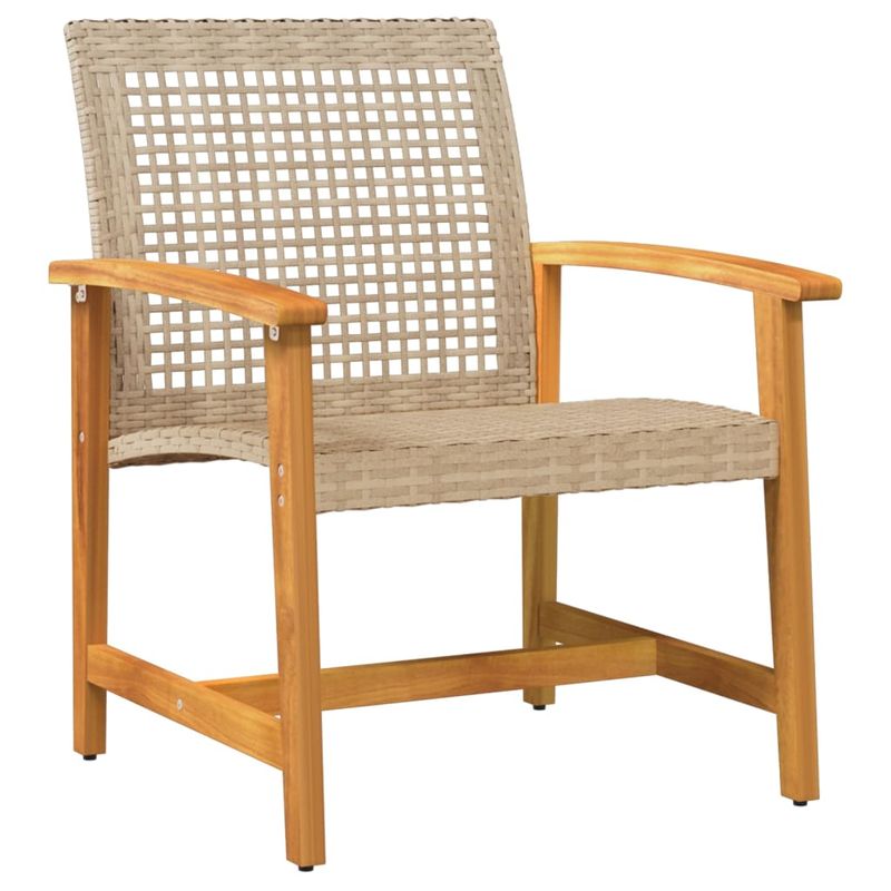 Casa si Gradina - Gradina si terasa - Mobilier exterior - Seturi mobila gradina - Set mobilier bistro, 3 piese, poliratan bej/lemn de acacia - Infinity.ro