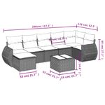 Casa si Gradina - Gradina si terasa - Mobilier exterior - Canapele si fotolii gradina - Set mobilier de gradina cu perne, 8 piese, negru, poliratan - Infinity.ro