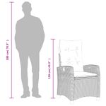 Casa si Gradina - Gradina si terasa - Mobilier exterior - Scaune si sezlonguri gradina - Scaun de gradina rabatabil cu perne, bej, poliratan - Infinity.ro