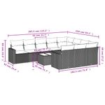 Casa si Gradina - Gradina si terasa - Mobilier exterior - Canapele si fotolii gradina - Set canapele de gradina cu perne, 11 piese, negru, poliratan - Infinity.ro