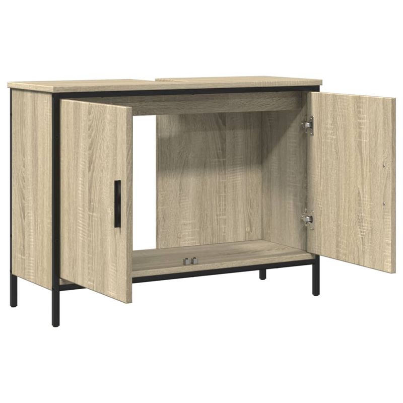 Casa si Gradina - Mobilier - Mobilier baie - Comode baie - Comoda chiuveta baie, stejar sonoma, 80x30x60 cm, lemn prelucrat - Infinity.ro