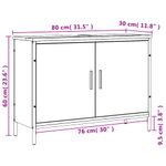Casa si Gradina - Mobilier - Mobilier baie - Comode baie - Comoda chiuveta baie, stejar sonoma, 80x30x60 cm, lemn prelucrat - Infinity.ro