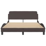 Casa si Gradina - Mobilier - Paturi si accesorii - Paturi - Cadru de pat cu tablie, maro inchis, 140x190 cm, textil - Infinity.ro