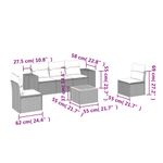 Casa si Gradina - Gradina si terasa - Mobilier exterior - Seturi mobila gradina - Set mobilier de gradina cu perne, 6 piese, negru, poliratan - Infinity.ro