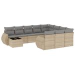 Casa si Gradina - Gradina si terasa - Mobilier exterior - Seturi mobila gradina - Set canapele de gradina cu perne, 11 piese, bej, poliratan - Infinity.ro