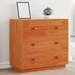 Casa si Gradina - Mobilier - Comode si corpuri - Comode - Dulap, maro miere, 80x40x75 cm, lemn masiv de pin - Infinity.ro
