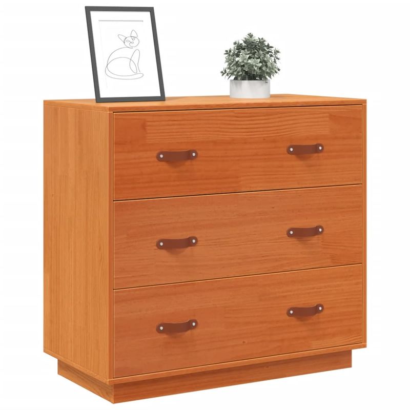 Casa si Gradina - Mobilier - Comode si corpuri - Comode - Dulap, maro miere, 80x40x75 cm, lemn masiv de pin - Infinity.ro