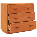 Casa si Gradina - Mobilier - Comode si corpuri - Comode - Dulap, maro miere, 80x40x75 cm, lemn masiv de pin - Infinity.ro