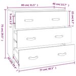 Casa si Gradina - Mobilier - Comode si corpuri - Comode - Dulap, maro miere, 80x40x75 cm, lemn masiv de pin - Infinity.ro