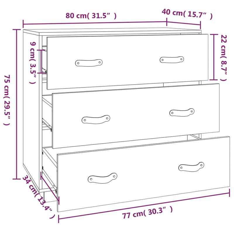Casa si Gradina - Mobilier - Comode si corpuri - Comode - Dulap, maro miere, 80x40x75 cm, lemn masiv de pin - Infinity.ro