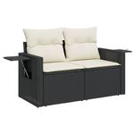 Casa si Gradina - Gradina si terasa - Mobilier exterior - Canapele si fotolii gradina - Set canapele de gradina cu perne, 11 piese, negru, poliratan - Infinity.ro