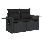 Casa si Gradina - Gradina si terasa - Mobilier exterior - Canapele si fotolii gradina - Set mobilier de gradina cu perne, 8 piese, negru, poliratan - Infinity.ro