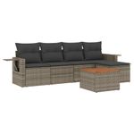 Casa si Gradina - Gradina si terasa - Mobilier exterior - Canapele si fotolii gradina - Set mobilier gradina cu perne, 6 piese, gri, poliratan - Infinity.ro