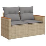 Casa si Gradina - Gradina si terasa - Mobilier exterior - Seturi mobila gradina - Set canapele de gradina, 6 piese, cu perne, bej, poliratan - Infinity.ro