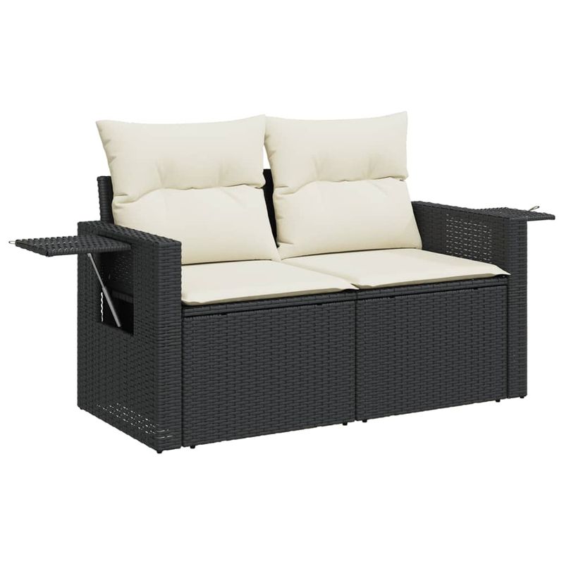 Casa si Gradina - Gradina si terasa - Mobilier exterior - Canapele si fotolii gradina - Set canapele de gradina cu perne, 10 piese, negru, poliratan - Infinity.ro