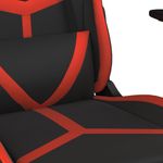 PC, gaming si accesorii - Gaming - Accesorii gaming - Scaune gaming - Scaun de gaming de masaj, negru si rosu, piele ecologica - Infinity.ro