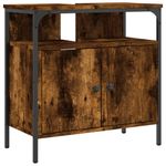Casa si Gradina - Mobilier - Mobilier baie - Comode baie - Comoda chiuveta baie, stejar fumuriu, 60x30x60 cm lemn prelucrat - Infinity.ro