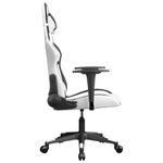 PC, gaming si accesorii - Gaming - Accesorii gaming - Scaune gaming - Scaun de gaming de masaj, alb si negru, piele ecologica - Infinity.ro