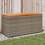 Casa si Gradina - Gradina si terasa - Mobilier exterior - Dulapuri si lazi depozitare exterior - Lada depozitare gradina gri 110x50x54 cm lemn acacia poliratan - Infinity.ro