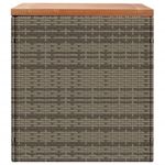 Casa si Gradina - Gradina si terasa - Mobilier exterior - Dulapuri si lazi depozitare exterior - Lada depozitare gradina gri 110x50x54 cm lemn acacia poliratan - Infinity.ro