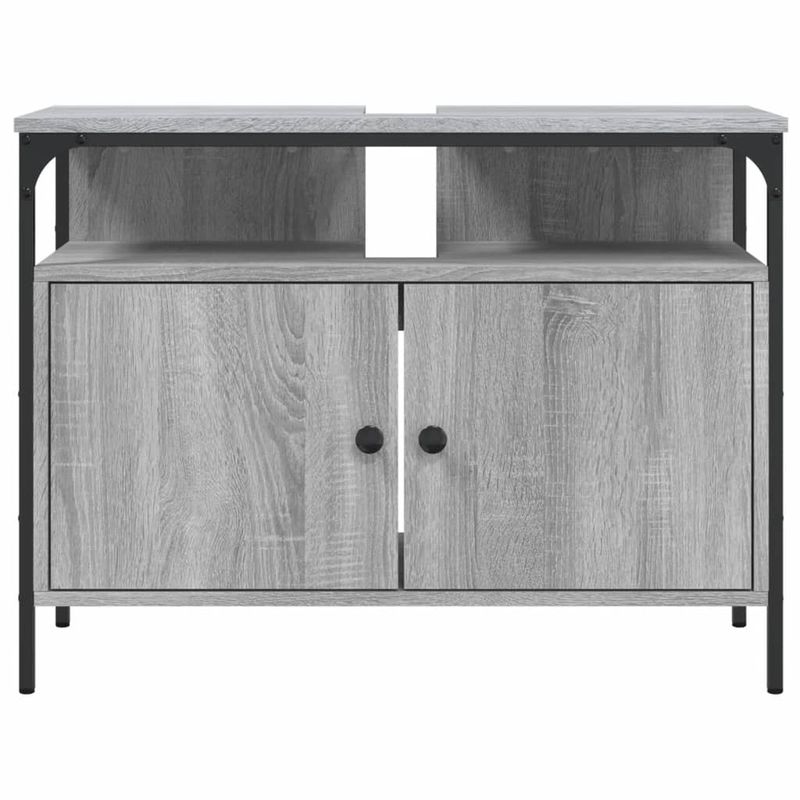 Casa si Gradina - Mobilier - Mobilier baie - Comode baie - Comoda chiuveta baie, gri sonoma, 80x30x60 cm, lemn prelucrat - Infinity.ro
