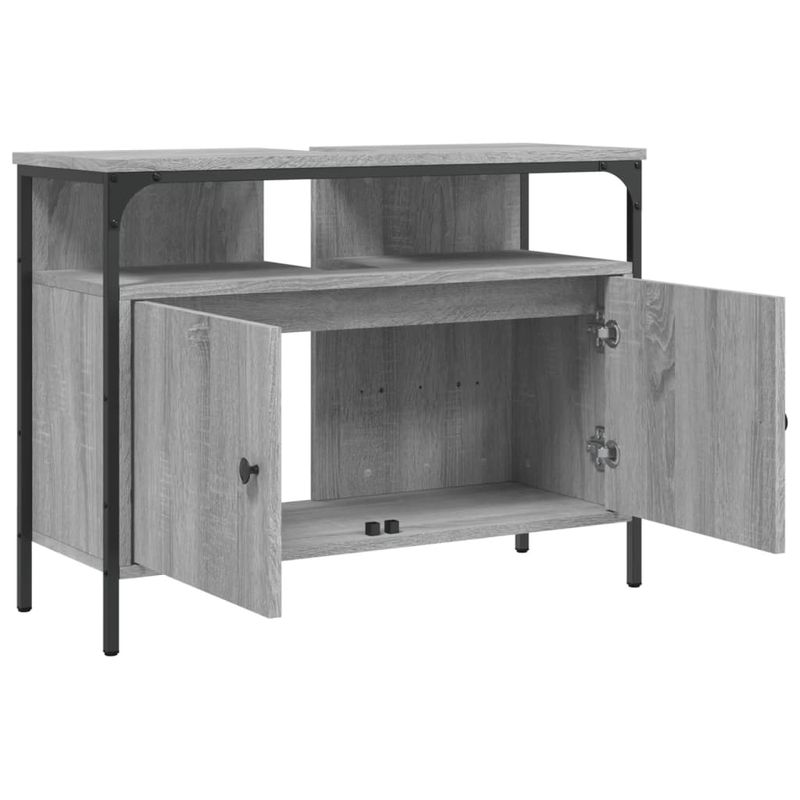 Casa si Gradina - Mobilier - Mobilier baie - Comode baie - Comoda chiuveta baie, gri sonoma, 80x30x60 cm, lemn prelucrat - Infinity.ro